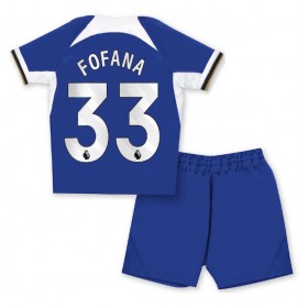 Chelsea Wesley Fofana #33 Hemmakläder Barn 2023-24 Kortärmad (+ Korta byxor)